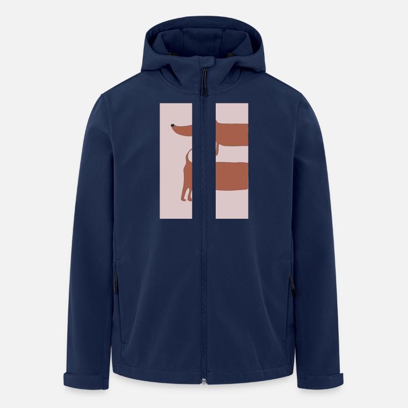 dackel rosa hintergrund - Recycelte Männer Softshell-Jacke von Stanley/Stella - Navy