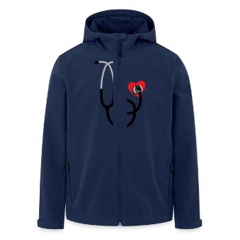 dr love - Recycelte Männer Softshell-Jacke von Stanley/Stella - Navy - Vorne - AI Model Male 185 light (185cm)