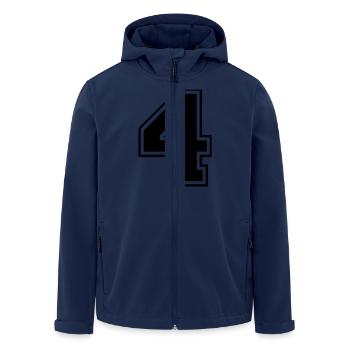 4, quatre, quatre, nombre, nombre - Veste softshell homme en polyester recyclé Stanley/Stella - marine - Devant - AI Model Male 185 light (185cm)