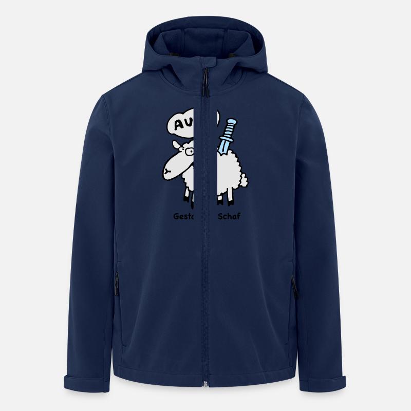 gestochen_schaf - Recycelte Männer Softshell-Jacke von Stanley/Stella - Navy