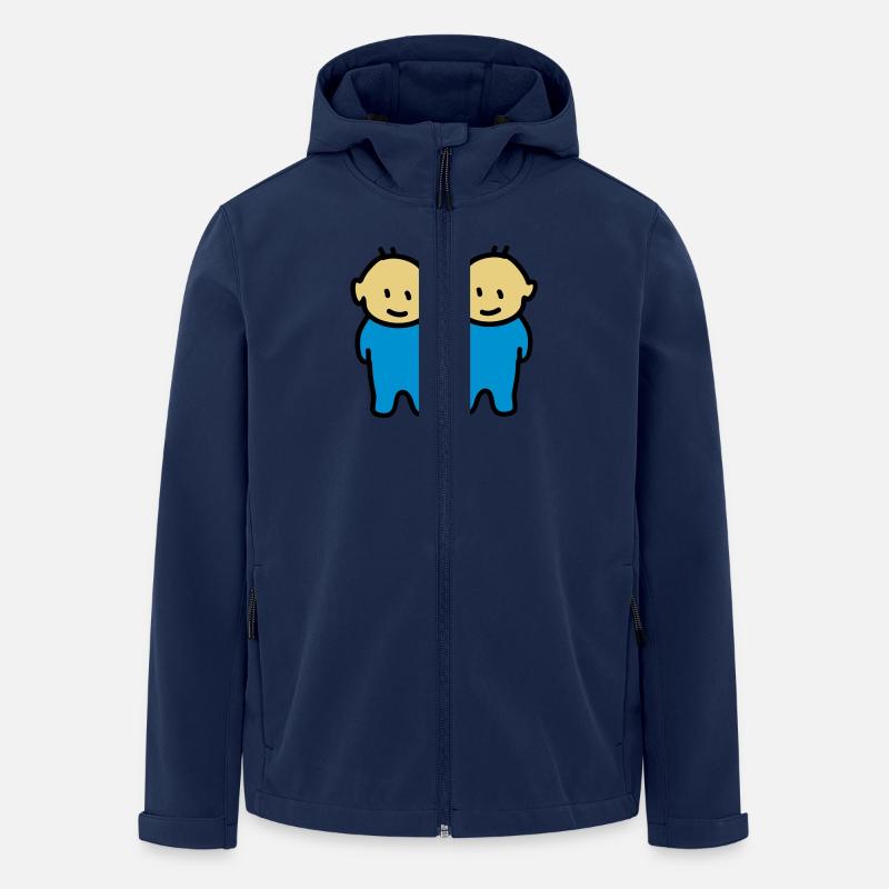 Zwillinge - Twins - Recycelte Männer Softshell-Jacke von Stanley/Stella - Navy