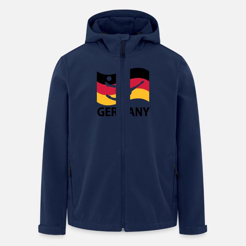 Deutschland Fußball - Recycelte Männer Softshell-Jacke von Stanley/Stella - Navy