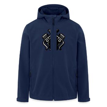 Motor Kfz Symbol Tuning - Recycelte Männer Softshell-Jacke von Stanley/Stella - Navy - Vorne - AI Model Male 185 light (185cm)