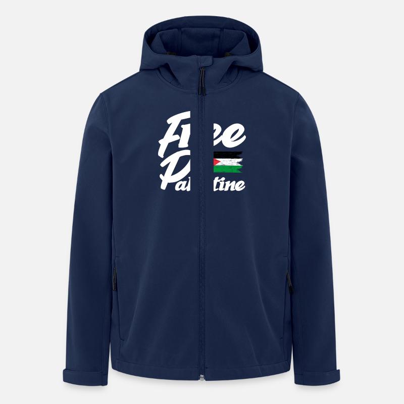 Drapeau de la Palestine - Veste softshell homme en polyester recyclé Stanley/Stella - marine