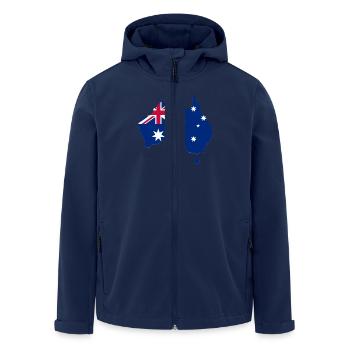 Australien - Recycelte Männer Softshell-Jacke von Stanley/Stella - Navy - Vorne - AI Model Male 185 light (185cm)