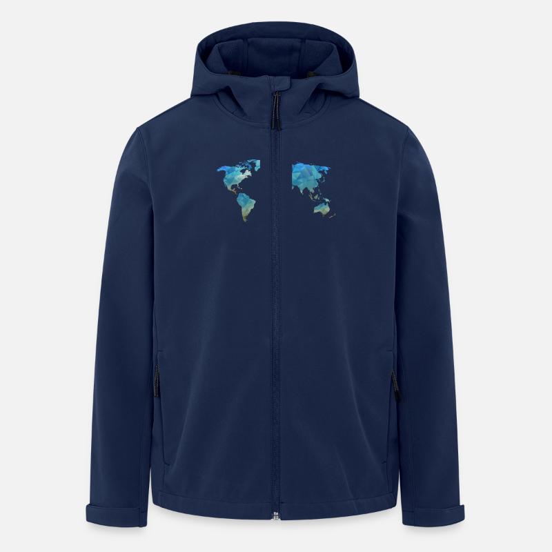 carte transparente - Veste softshell homme en polyester recyclé Stanley/Stella - marine