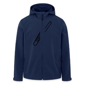 Posaune - Recycelte Männer Softshell-Jacke von Stanley/Stella - Navy - Vorne - AI Model Male 185 light (185cm)