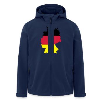 Deutschland - Recycelte Männer Softshell-Jacke von Stanley/Stella - Navy - Vorne - AI Model Male 185 light (185cm)