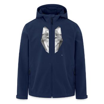 AD Geometric Wolf - Recycelte Männer Softshell-Jacke von Stanley/Stella - Navy - Vorne - AI Model Male 185 light (185cm)