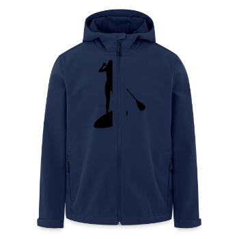Stand up Paddling Frau - Recycelte Männer Softshell-Jacke von Stanley/Stella - Navy - Vorne - AI Model Male 185 light (185cm)