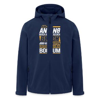 BOCHUM wo die Besten Männer herkommen - Recycelte Männer Softshell-Jacke von Stanley/Stella - Navy - Vorne - AI Model Male 185 light (185cm)
