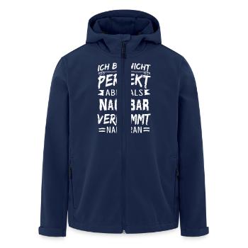 NACHBAR - Recycelte Männer Softshell-Jacke von Stanley/Stella - Navy - Vorne - AI Model Male 185 light (185cm)