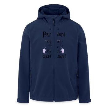 Prinzesin hat Einhorn gefunden JGA - Recycelte Männer Softshell-Jacke von Stanley/Stella - Navy - Vorne - AI Model Male 185 light (185cm)
