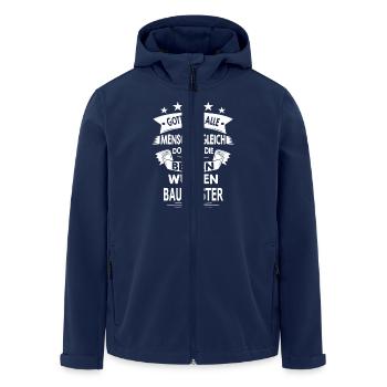 BAUMEISTER - Recycelte Männer Softshell-Jacke von Stanley/Stella - Navy - Vorne - AI Model Male 185 light (185cm)