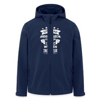 INGENIEUR - Recycelte Männer Softshell-Jacke von Stanley/Stella - Navy - Vorne - AI Model Male 185 light (185cm)
