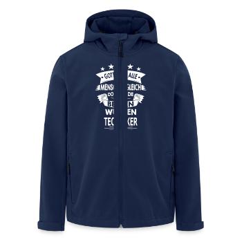 TECHNIKER - Recycelte Männer Softshell-Jacke von Stanley/Stella - Navy - Vorne - AI Model Male 185 light (185cm)