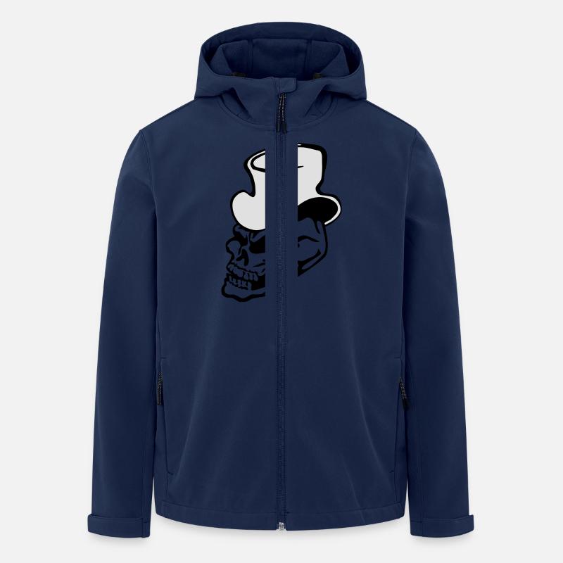 Skull with Top Hat - Men’s Recycled Softshell Jacket by Stanley/Stella - navy
