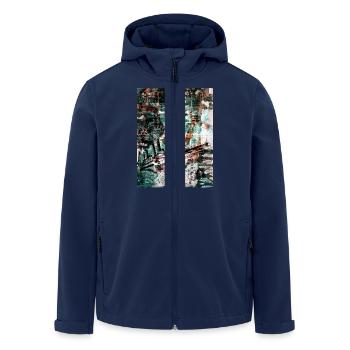 Street-Art - Recycelte Männer Softshell-Jacke von Stanley/Stella - Navy - Vorne - AI Model Male 185 light (185cm)