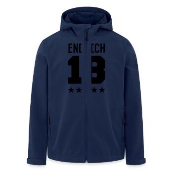 Endlich 18 - Recycelte Männer Softshell-Jacke von Stanley/Stella - Navy - Vorne - AI Model Male 185 light (185cm)