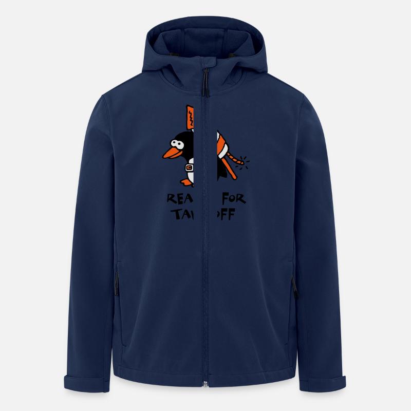 rocket_pinguin_c_3c - Recycelte Männer Softshell-Jacke von Stanley/Stella - Navy