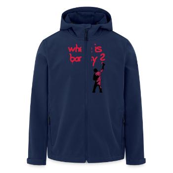 où est banksy - Veste softshell homme en polyester recyclé Stanley/Stella - marine - Devant - AI Model Male 185 light (185cm)