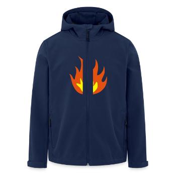 fire - flame - Men’s Recycled Softshell Jacket by Stanley/Stella - navy - Front - AI Model Male 185 light (185cm)