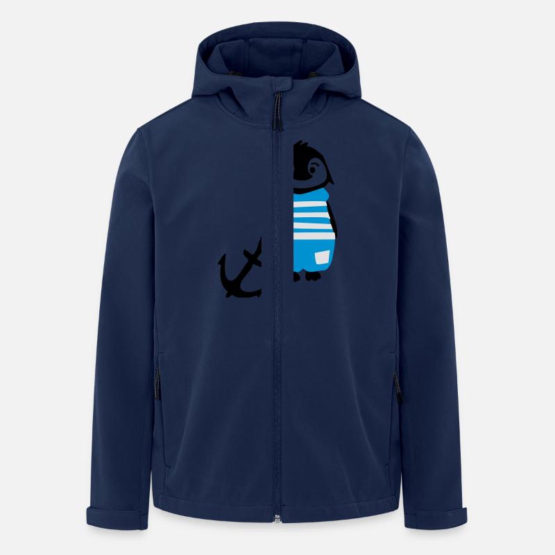 Südpol-Pinguin & Anker - Recycelte Männer Softshell-Jacke von Stanley/Stella - Navy