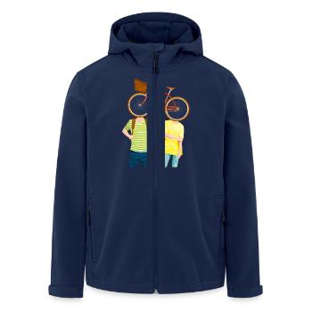 2ride - Recycelte Männer Softshell-Jacke von Stanley/Stella - Navy - Vorne - AI Model Male 185 light (185cm)
