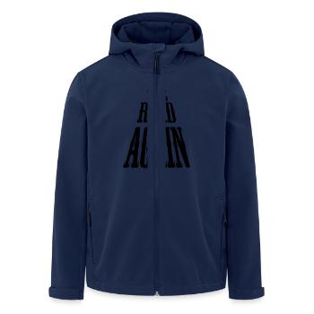 on_the_road_again - Recycelte Männer Softshell-Jacke von Stanley/Stella - Navy - Vorne - AI Model Male 185 light (185cm)