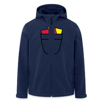 Fussball Schiedsrichter - Recycelte Männer Softshell-Jacke von Stanley/Stella - Navy - Vorne - AI Model Male 185 light (185cm)