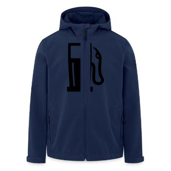 Gas station - Men’s Recycled Softshell Jacket by Stanley/Stella - navy - Front - AI Model Male 185 light (185cm)