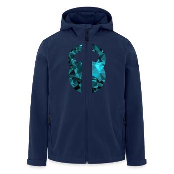 Kettlebell (Low Poly) - Recycelte Männer Softshell-Jacke von Stanley/Stella - Navy - Vorne - AI Model Male 185 light (185cm)