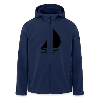 sailing logo design segeln boot schiff verein meer - Recycelte Männer Softshell-Jacke von Stanley/Stella - Navy - Vorne - AI Model Male 185 light (185cm)