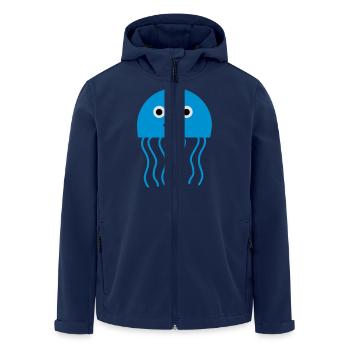 qualle_01 - Recycelte Männer Softshell-Jacke von Stanley/Stella - Navy - Vorne - AI Model Male 185 light (185cm)