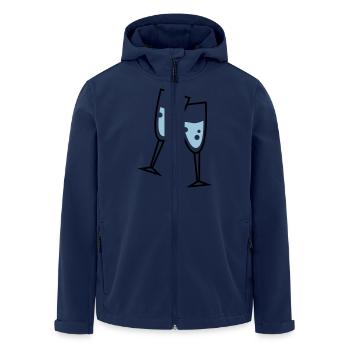 glas sekt - Recycelte Männer Softshell-Jacke von Stanley/Stella - Navy - Vorne - AI Model Male 185 light (185cm)