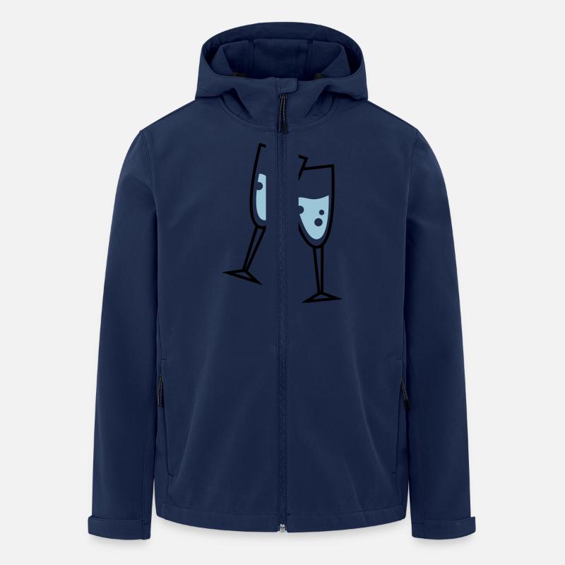 glas sekt - Recycelte Männer Softshell-Jacke von Stanley/Stella - Navy