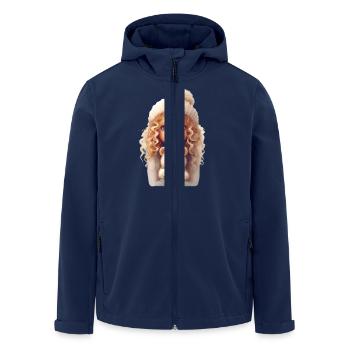 Mädchen mit Katze - Recycelte Männer Softshell-Jacke von Stanley/Stella - Navy - Vorne - AI Model Male 185 light (185cm)