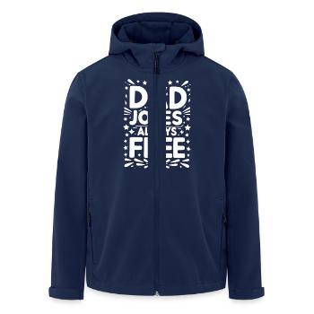Dad Jokes Always Free - Men’s Recycled Softshell Jacket by Stanley/Stella - navy - Front - AI Model Male 185 light (185cm)