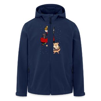 Santa Nikolaus Kinder Kind Christmas Xmas - Recycelte Männer Softshell-Jacke von Stanley/Stella - Navy - Vorne - AI Model Male 185 light (185cm)