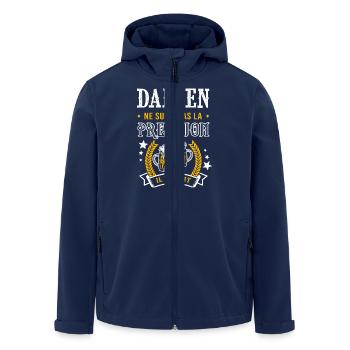 Damien bière damien cadeau Damien fêtes - Veste softshell homme en polyester recyclé Stanley/Stella - marine - Devant - AI Model Male 185 light (185cm)