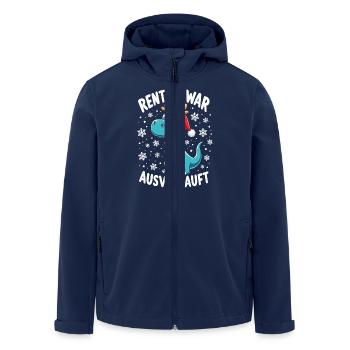 Dino Rentier war ausverkauft - Recycelte Männer Softshell-Jacke von Stanley/Stella - Navy - Vorne - AI Model Male 185 light (185cm)