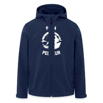 papa pécheur - Veste softshell homme en polyester recyclé Stanley/Stella - marine - Devant - AI Model Male 185 light (185cm)