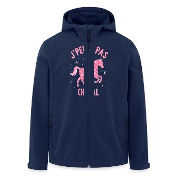 Équitation Humoristique - Cheval Rose - Veste softshell homme en polyester recyclé Stanley/Stella - marine - Devant - AI Model Male 185 light (185cm)