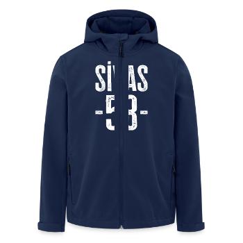 Sivas 58 – Tradition et histoire de la Turquie - Veste softshell homme en polyester recyclé Stanley/Stella - marine - Devant - AI Model Male 185 light (185cm)