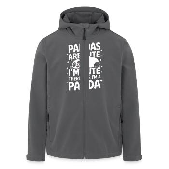 Panda Bear Panda Animal Pandas - Men’s Recycled Softshell Jacket by Stanley/Stella - anthracite - Front - AI Model Male 185 light (185cm)