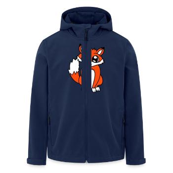 Renard Renard roux Animal sauvage Intelligent Habitants de la forêt - Veste softshell homme en polyester recyclé Stanley/Stella - marine - Devant - AI Model Male 185 light (185cm)