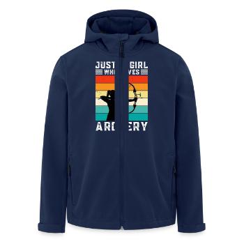 Just A Girl Who Loves Archery - Recycelte Männer Softshell-Jacke von Stanley/Stella - Navy - Vorne - AI Model Male 185 light (185cm)