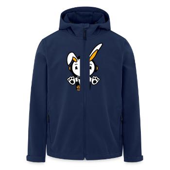 Hase spielt Controller Konsole Headset Gamer Nerd - Recycelte Männer Softshell-Jacke von Stanley/Stella - Navy - Vorne - AI Model Male 185 light (185cm)