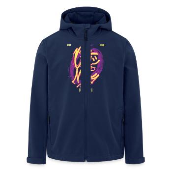 Streetwear Urban Graffiti - Men’s Recycled Softshell Jacket by Stanley/Stella - navy - Front - AI Model Male 185 light (185cm)