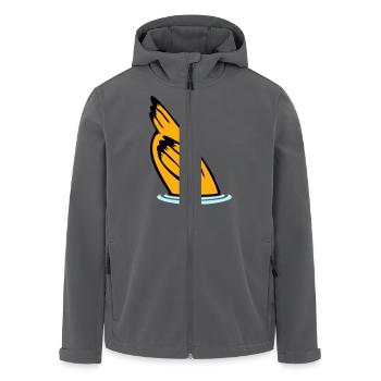 Ente Köpfchen in das Wasser Schwänzchen in die Höh - Recycelte Männer Softshell-Jacke von Stanley/Stella - Anthrazit - Vorne - AI Model Male 185 light (185cm)
